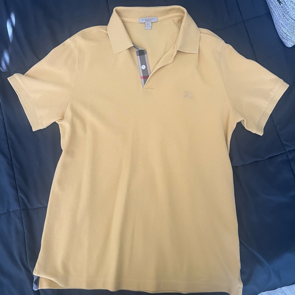 BURBERRY CHECK PLACKET COTTON PIQUÉ
POLO SHIRT
